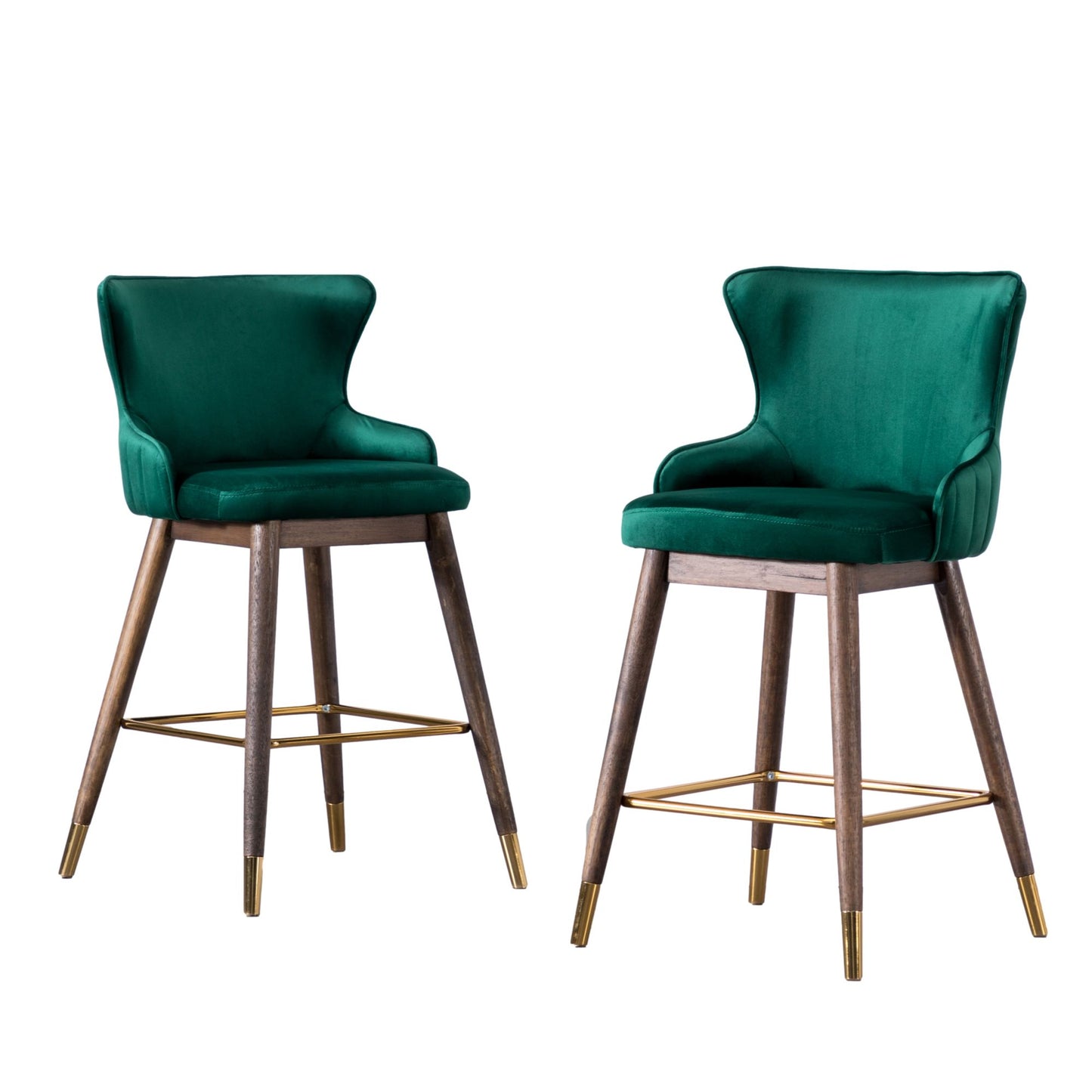 Leland Upholstered Wingback Stool Set of 2