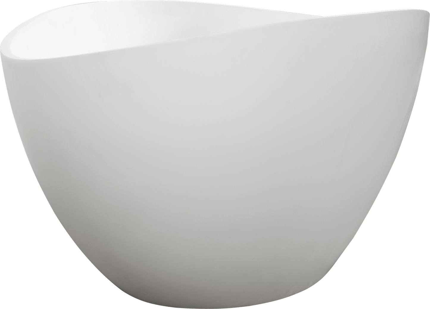 63" Freestanding Stone Resin Soaking Bathtub in Matte White 24S05-63MW