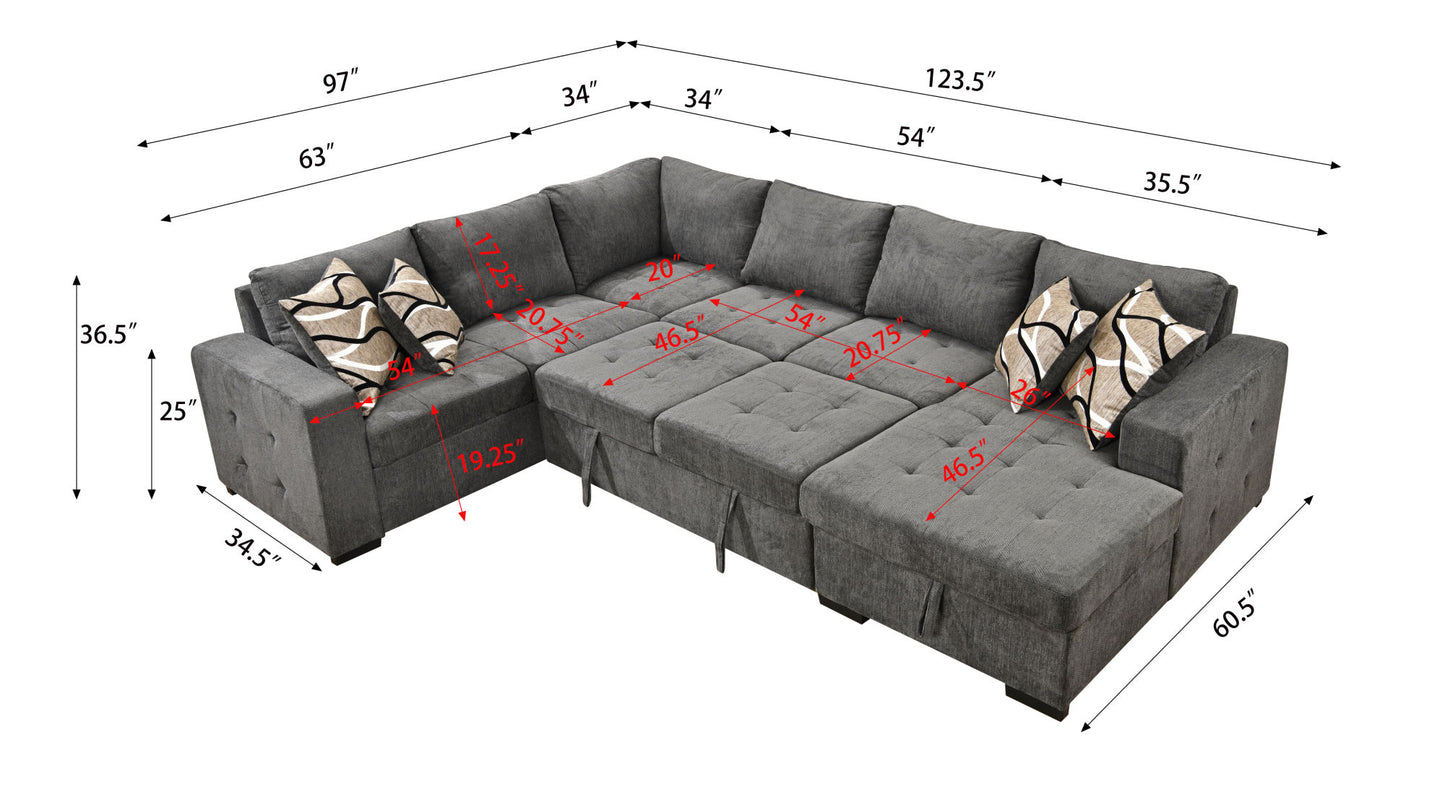 Messam Oversized Sectional Sofa with Storage