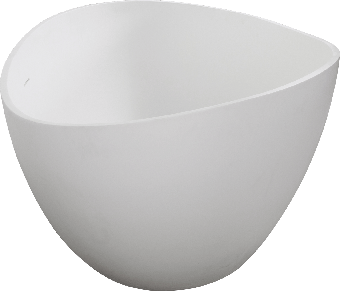 63" Freestanding Stone Resin Soaking Bathtub in Matte White 24S05-63MW