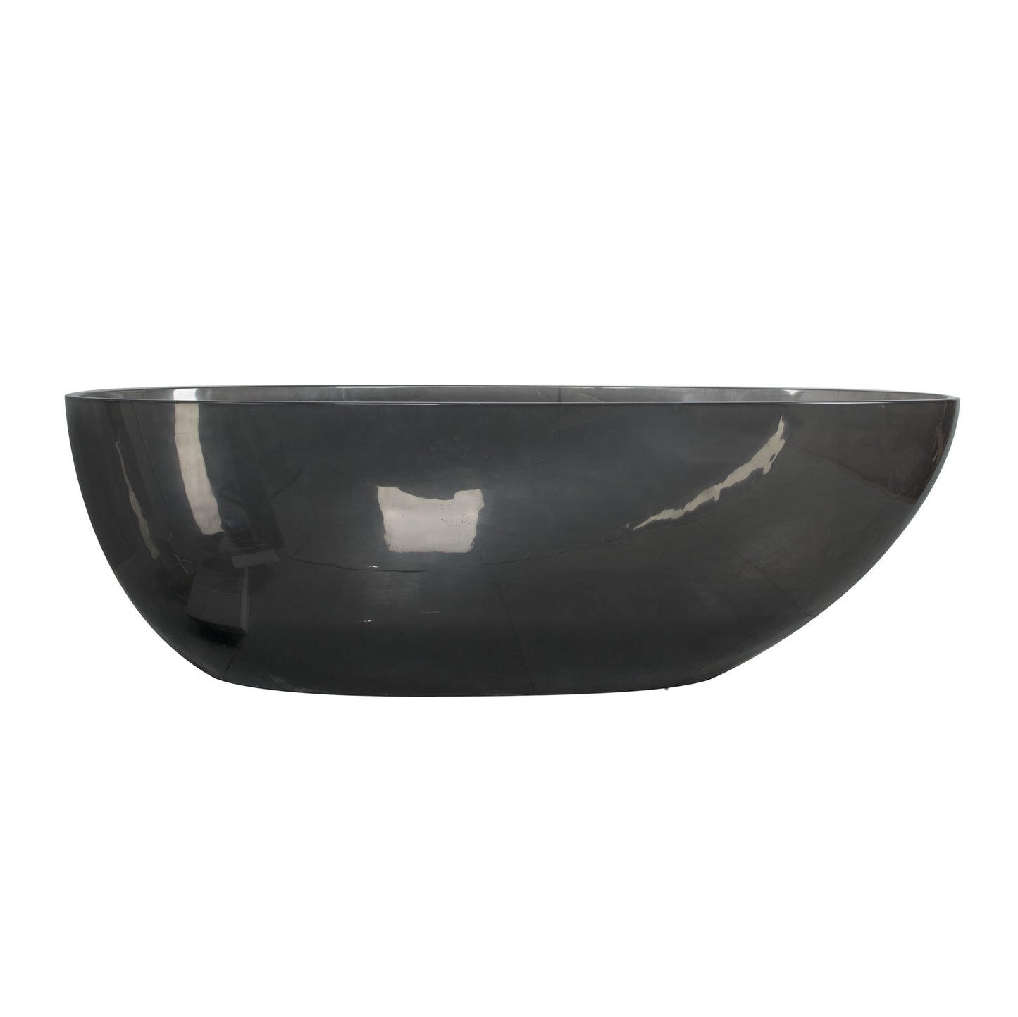 67.8 inch translucent black artificial stone solid surface freestanding bathroom bathtub