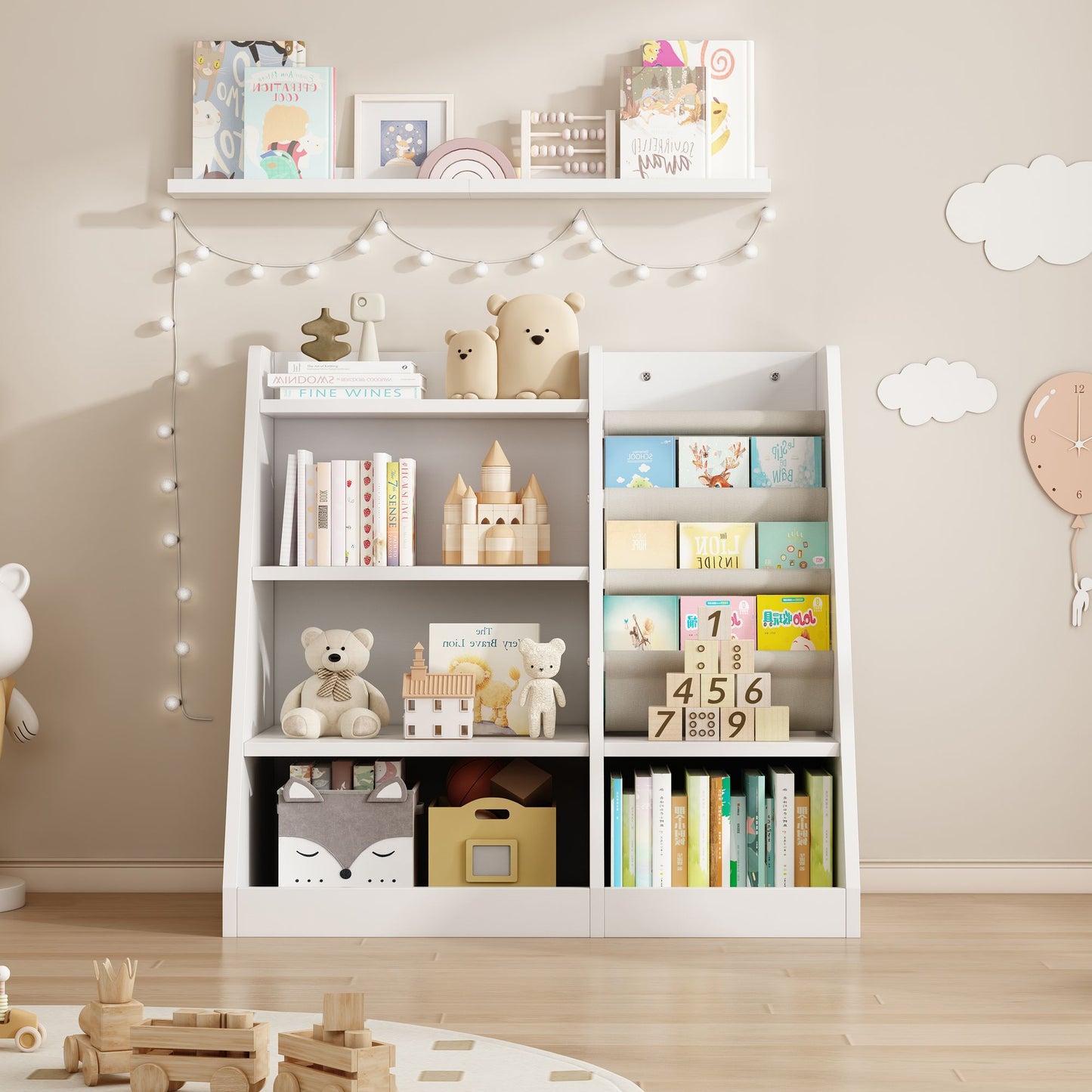 Children Bookcase with Book Rack