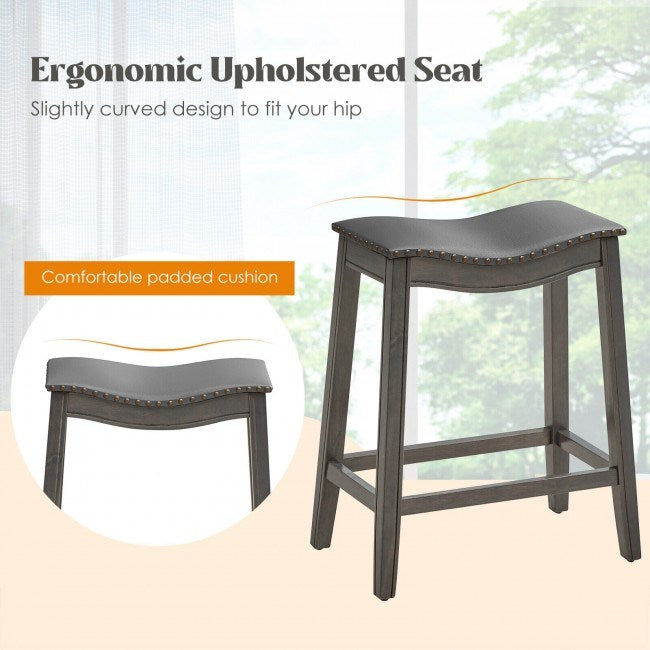 Brooks Set of 2 Saddle Bar Stools