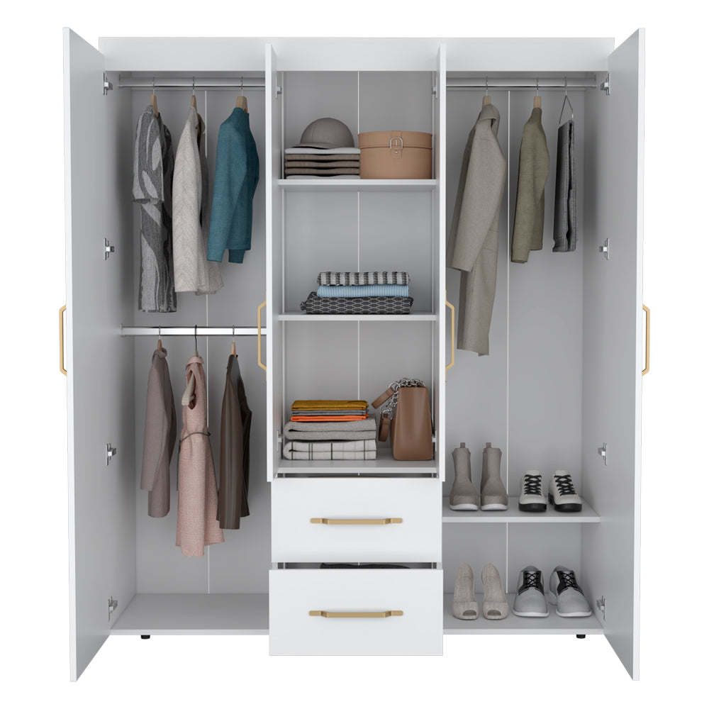 Elma Deluxe Armoire in White