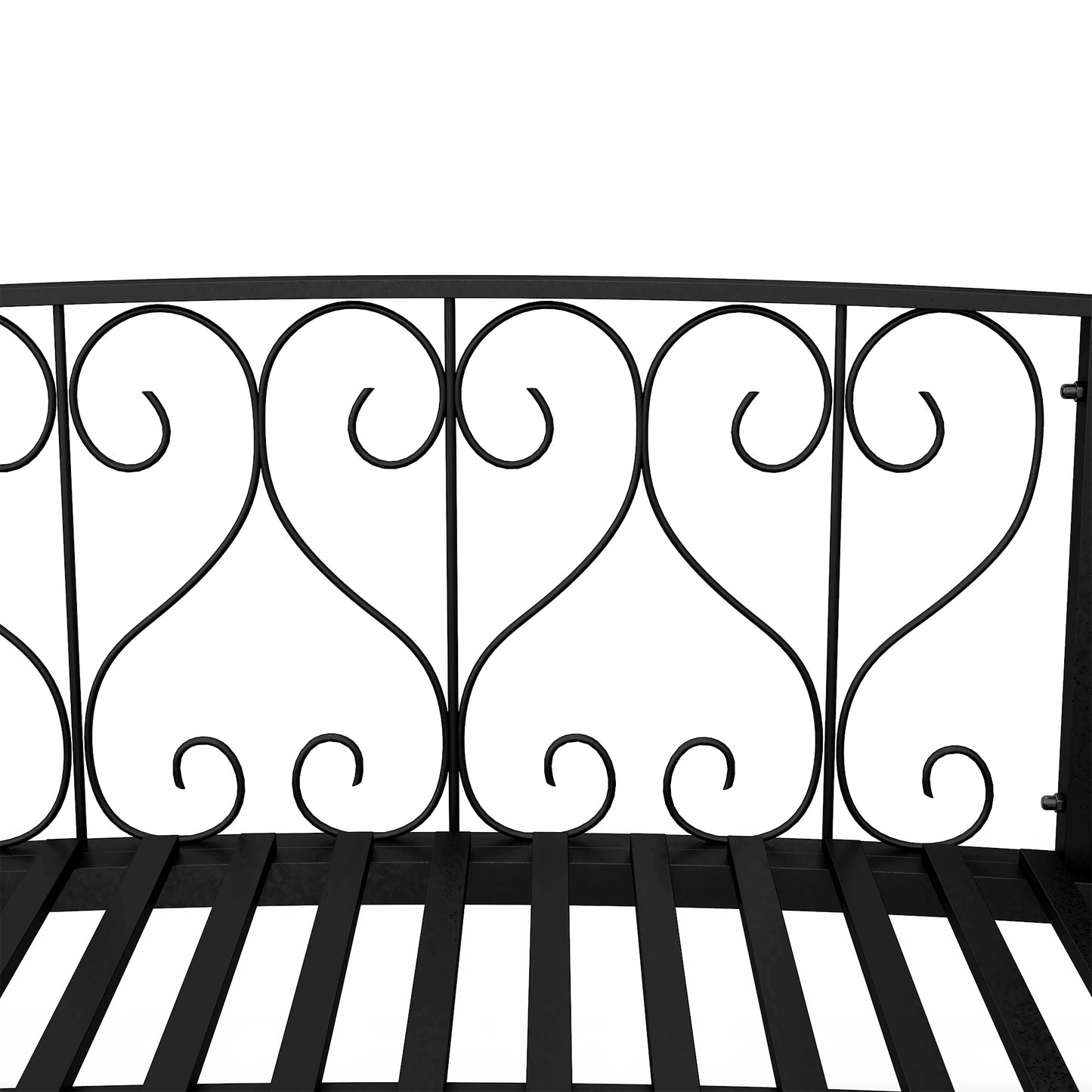 Outsunny 7' Metal Arch Garden Bridge in Black