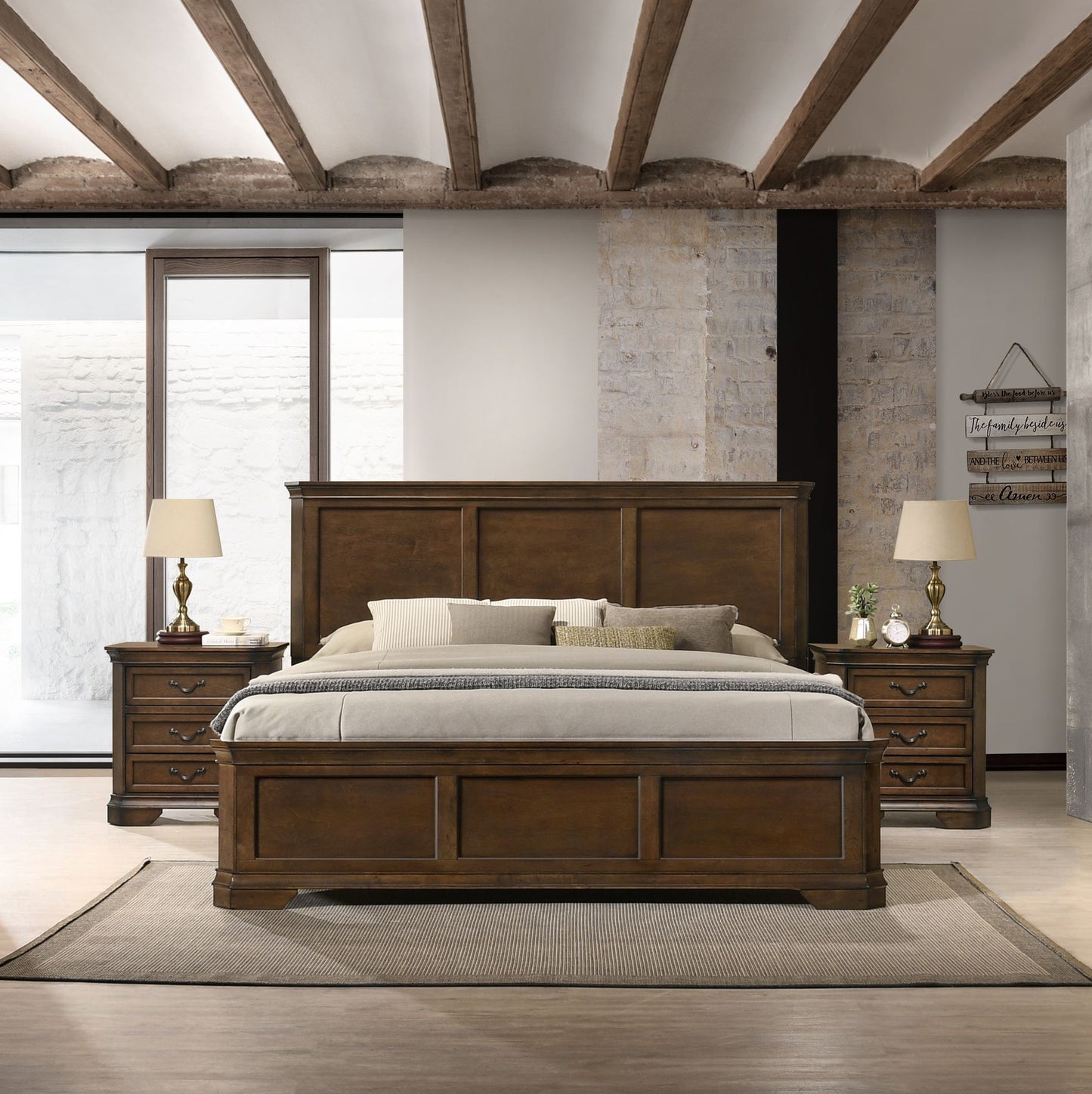 Buena Vista 3 Pc. King Bedroom Suite with in Walnut