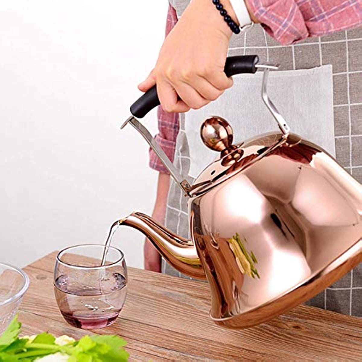 Whistling Rose Gold Stainless Steel Kettle