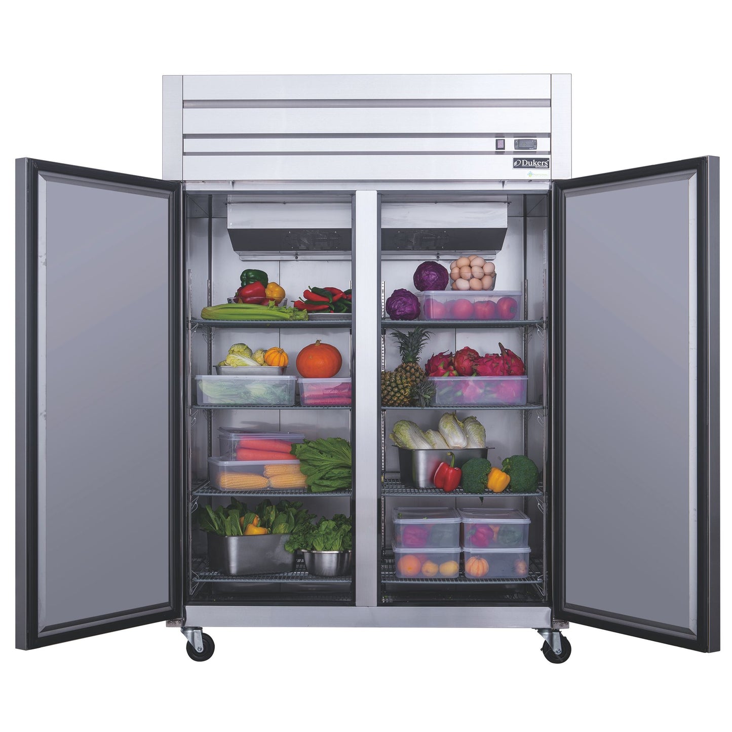 Dukers Commercial Double Door Upright Reach-in Refrigerator in Stainless Steel 41.73cu.ft.