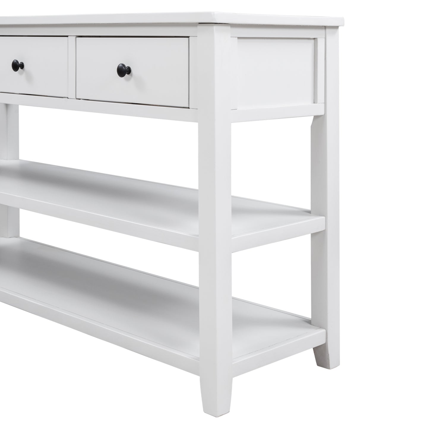 Zakiya Console Table with Two Open Shelves