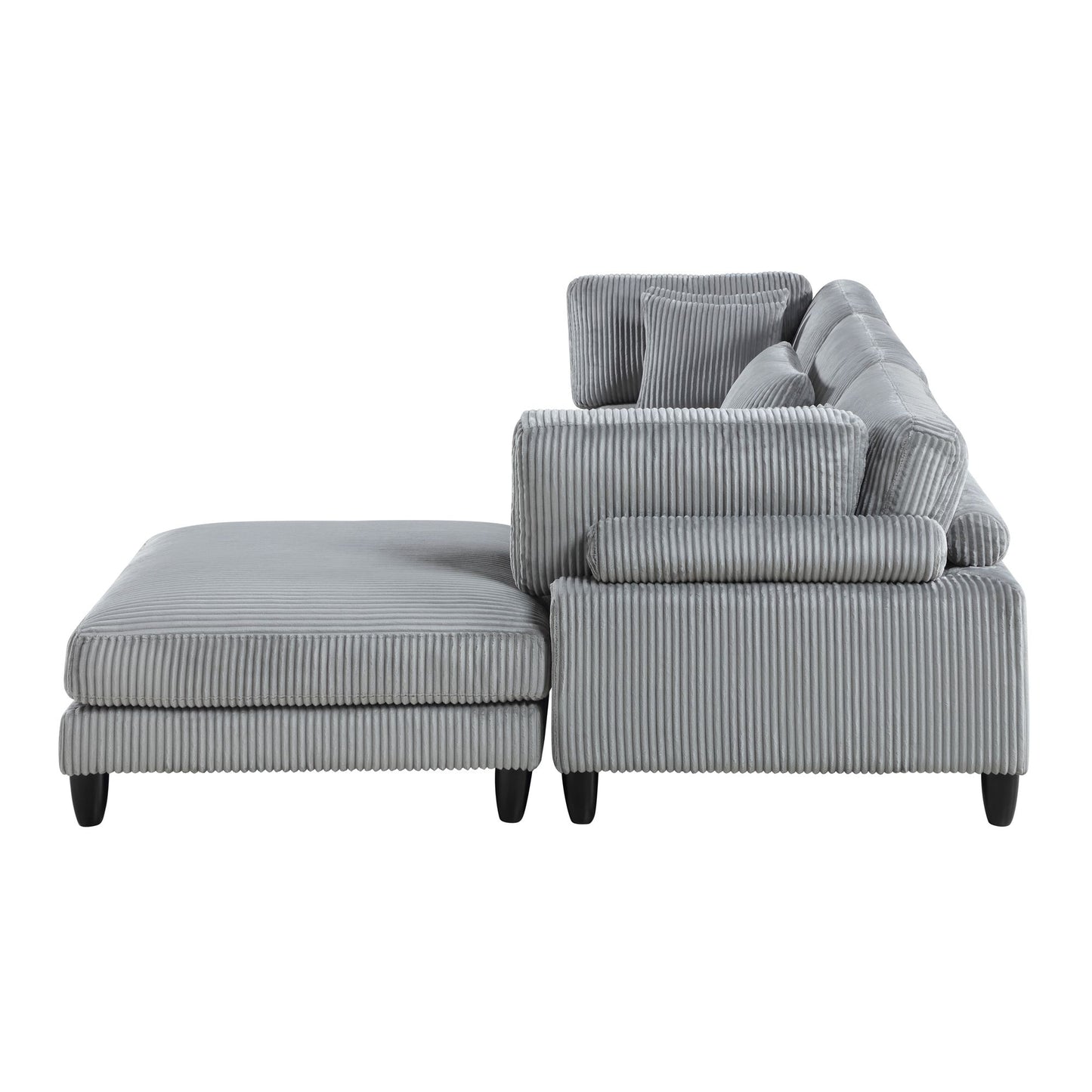 Brushed Corduroy 4-Piece Modular Sectional