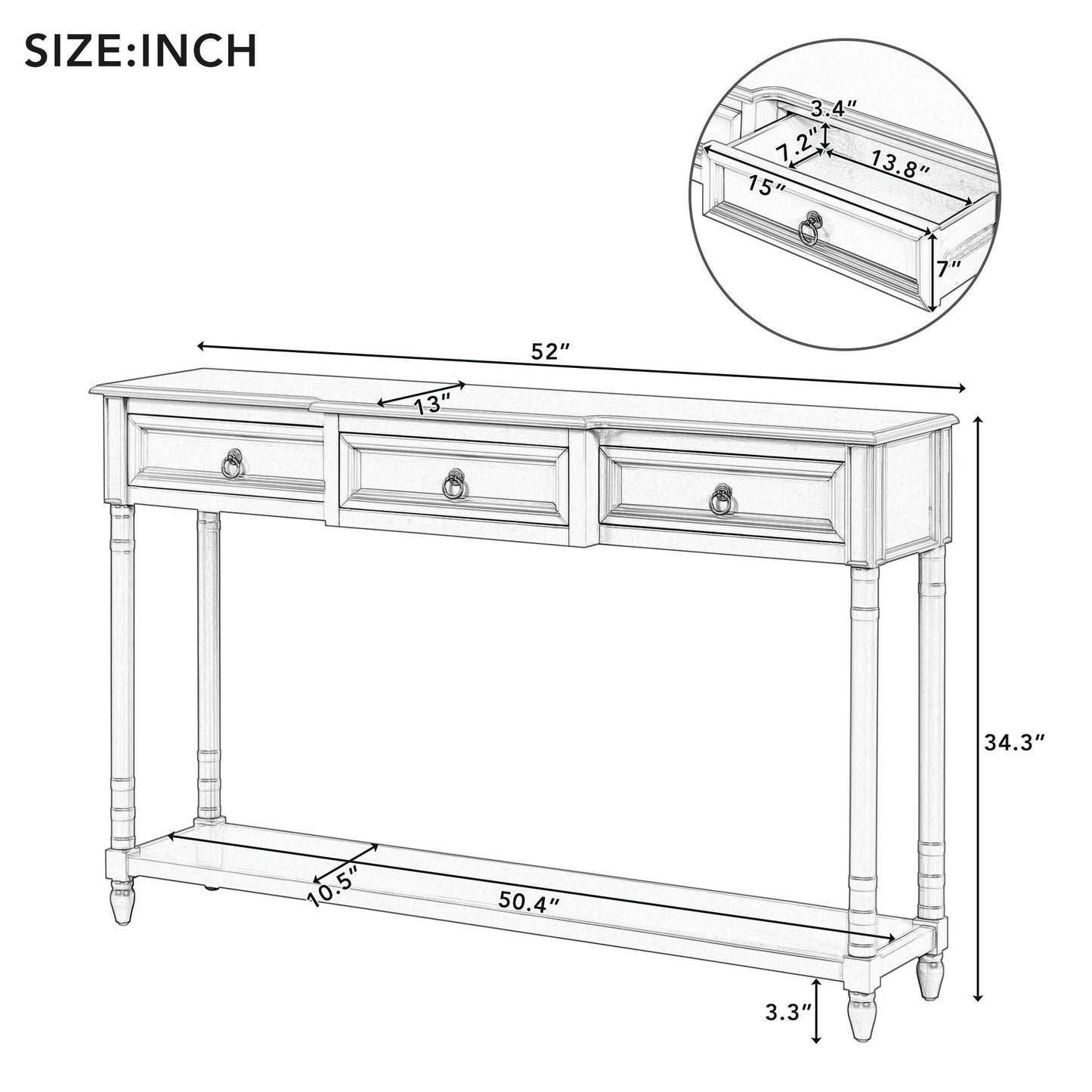 Twin Oaks Console Table