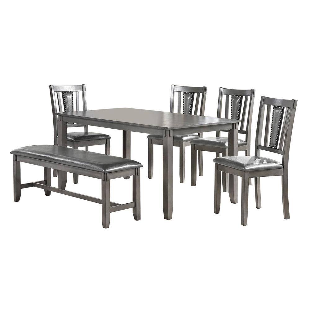 Waterville 6pc Dining Table Set w/Bench