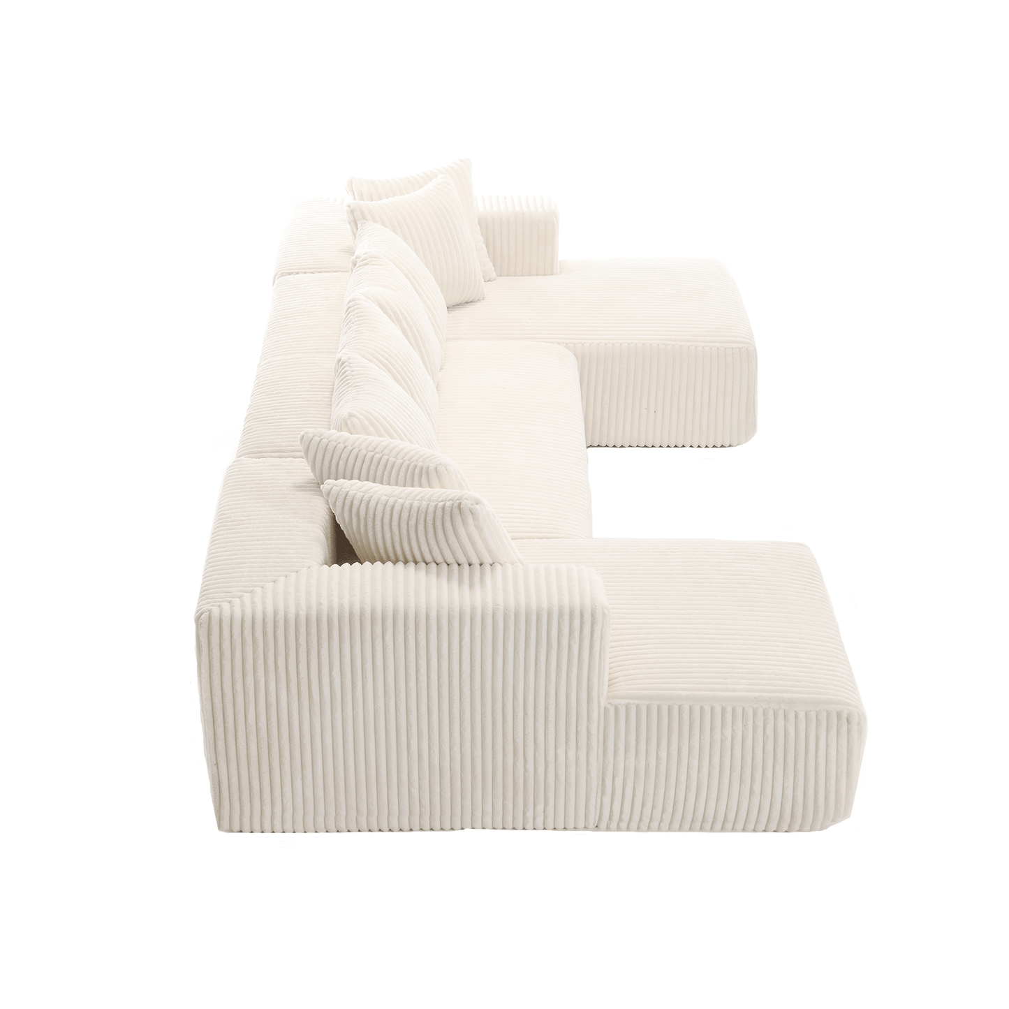 Newport 131'' Modular Ribbed Corduroy Sectional