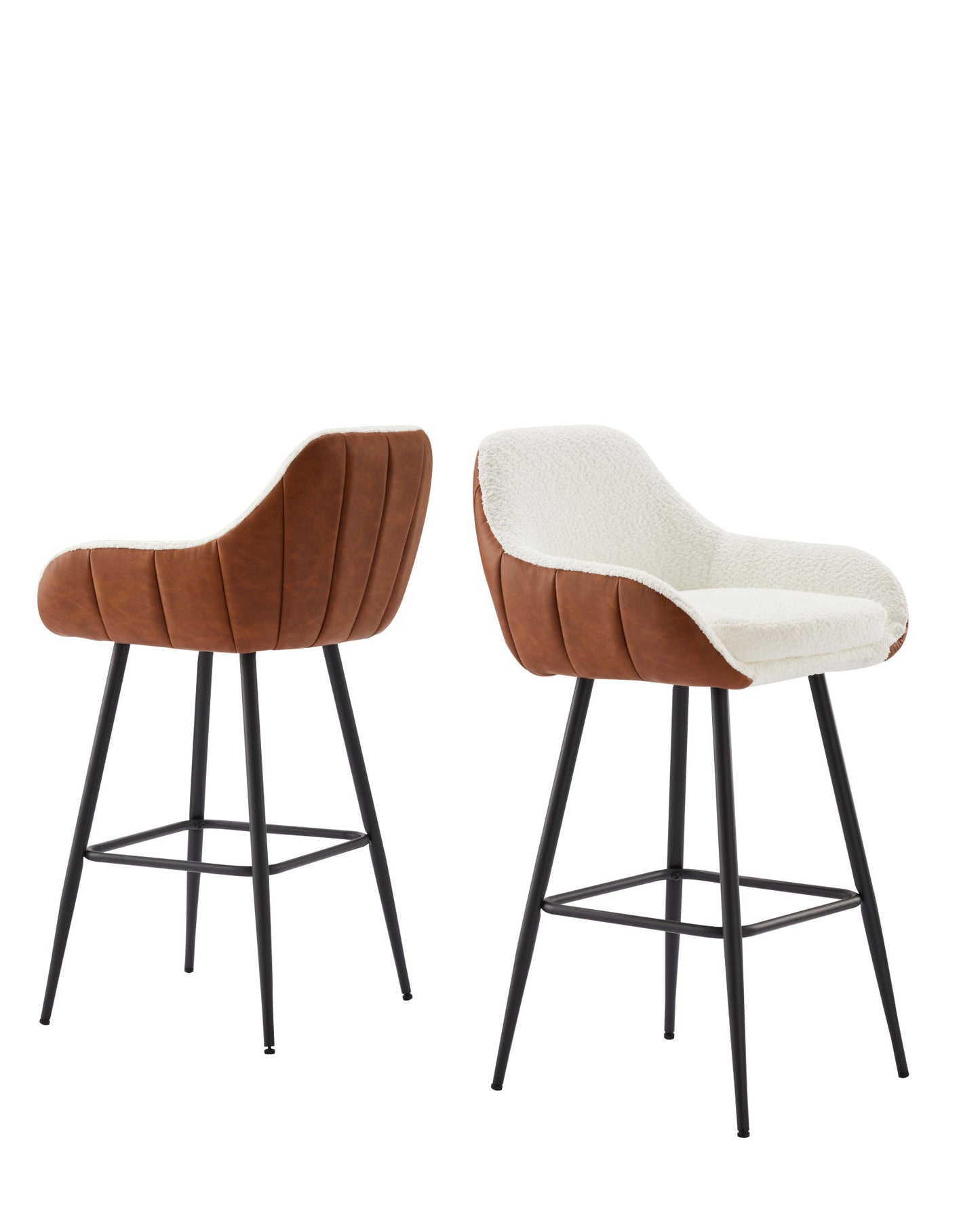 Goddard Leather Upholstered Bar Stool Set of 2