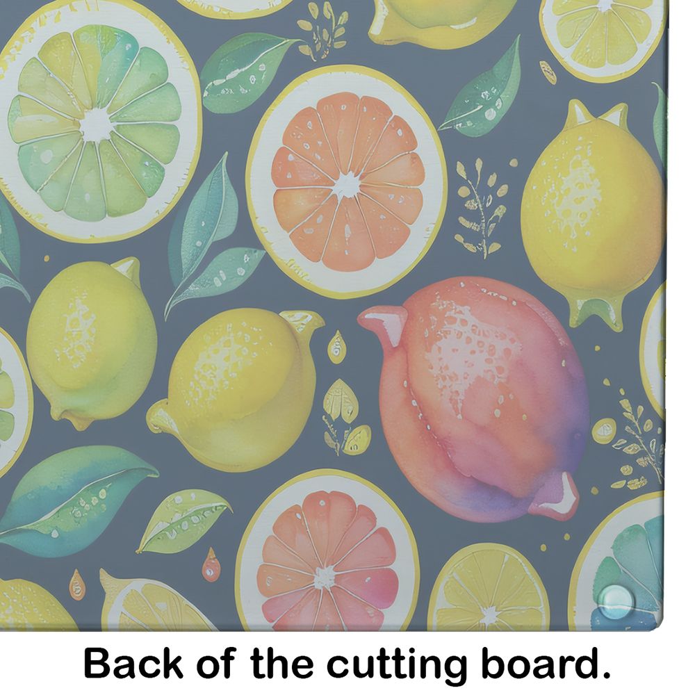 Lemons II Tempered Glass Kitchen Cutting and Serving Board