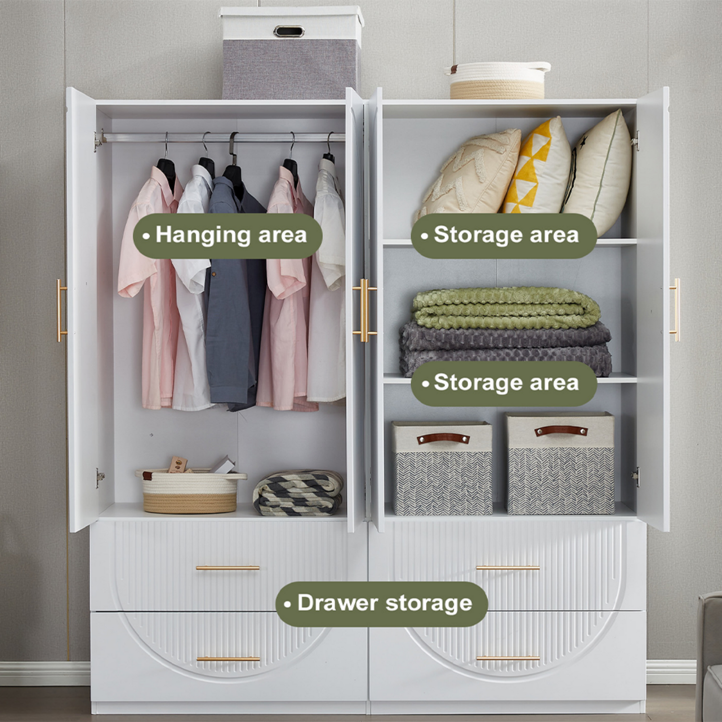 Jenson Freestanding Wardrobe Closet Collection