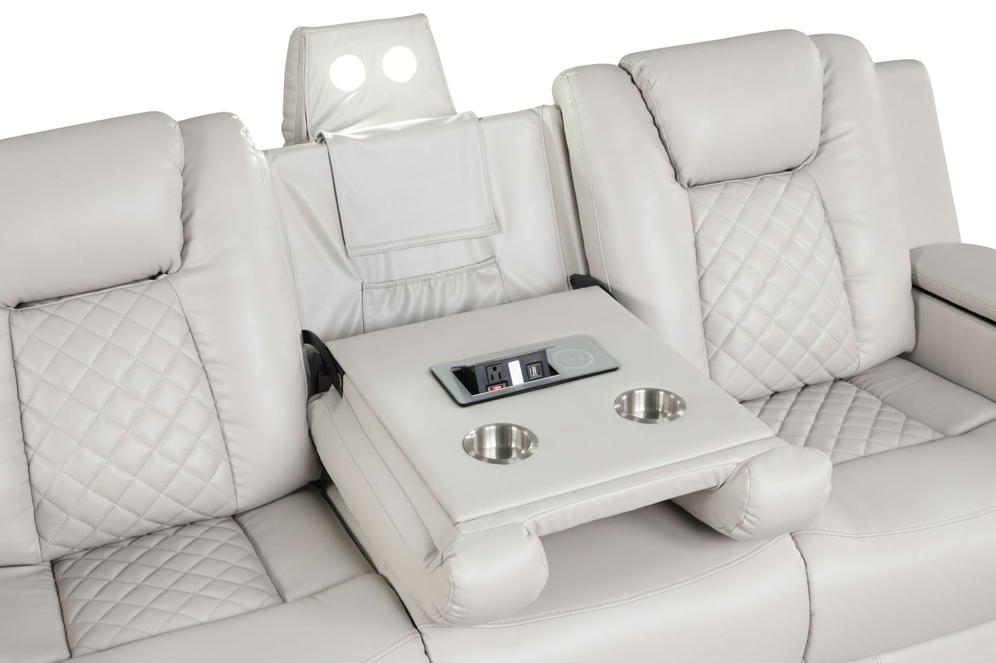 Rover 3 Pc. LED & Power Recliner Sofa Set  in Ice