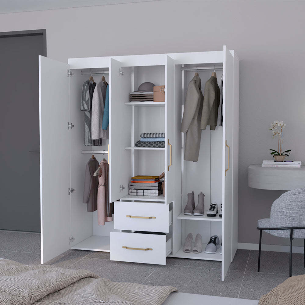 Elma Deluxe Armoire in White