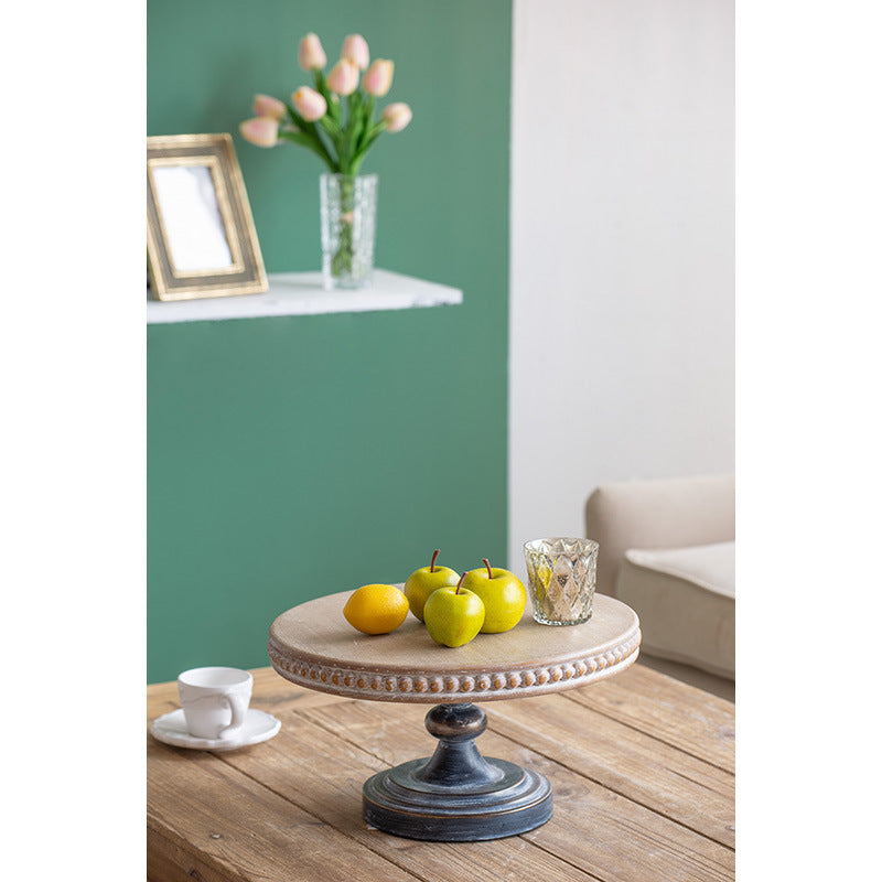 Addy Wooden Display Stand with Beaded Trim