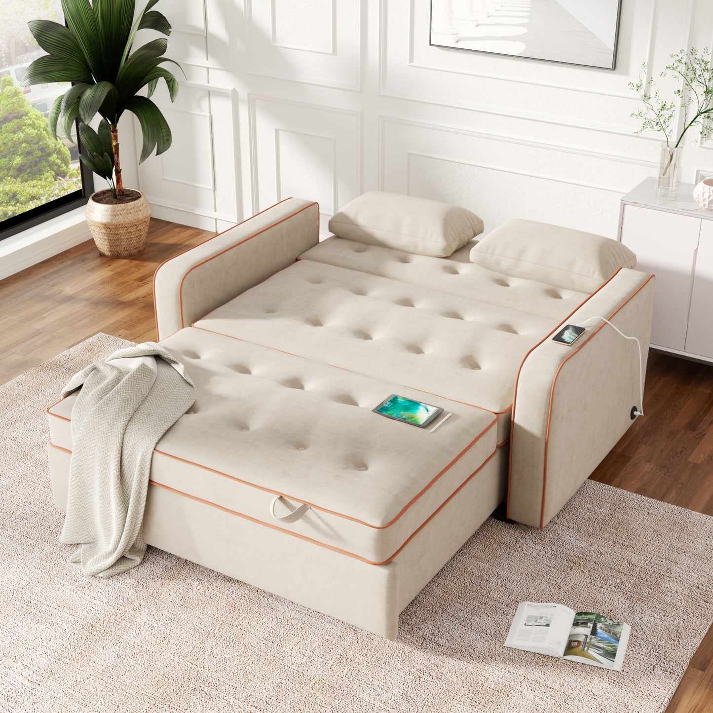 Evander Convertible Loveseat Sofa Sleeper