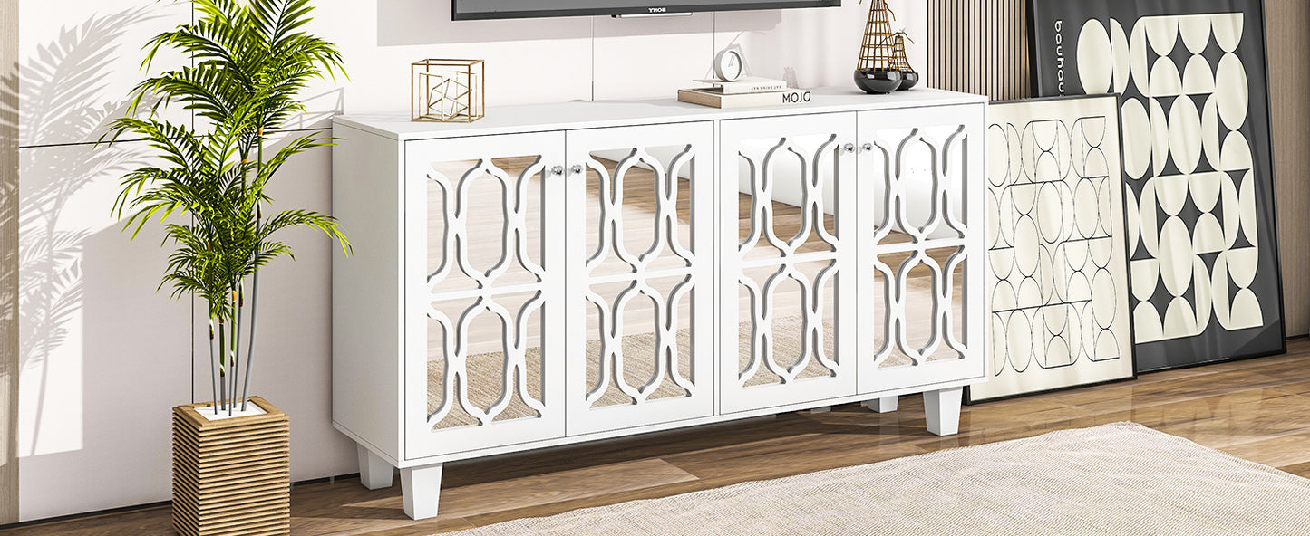 Lakewood Mirrored Buffet Cabinet with Adjustable Shelves