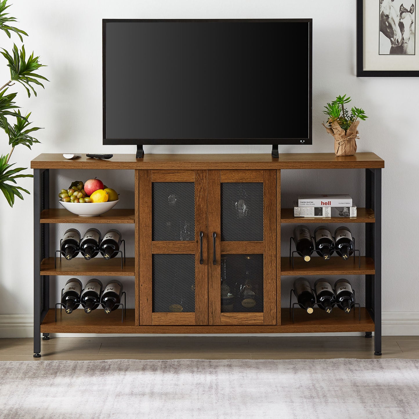 Remington Industrial Wine Bar Cabinet