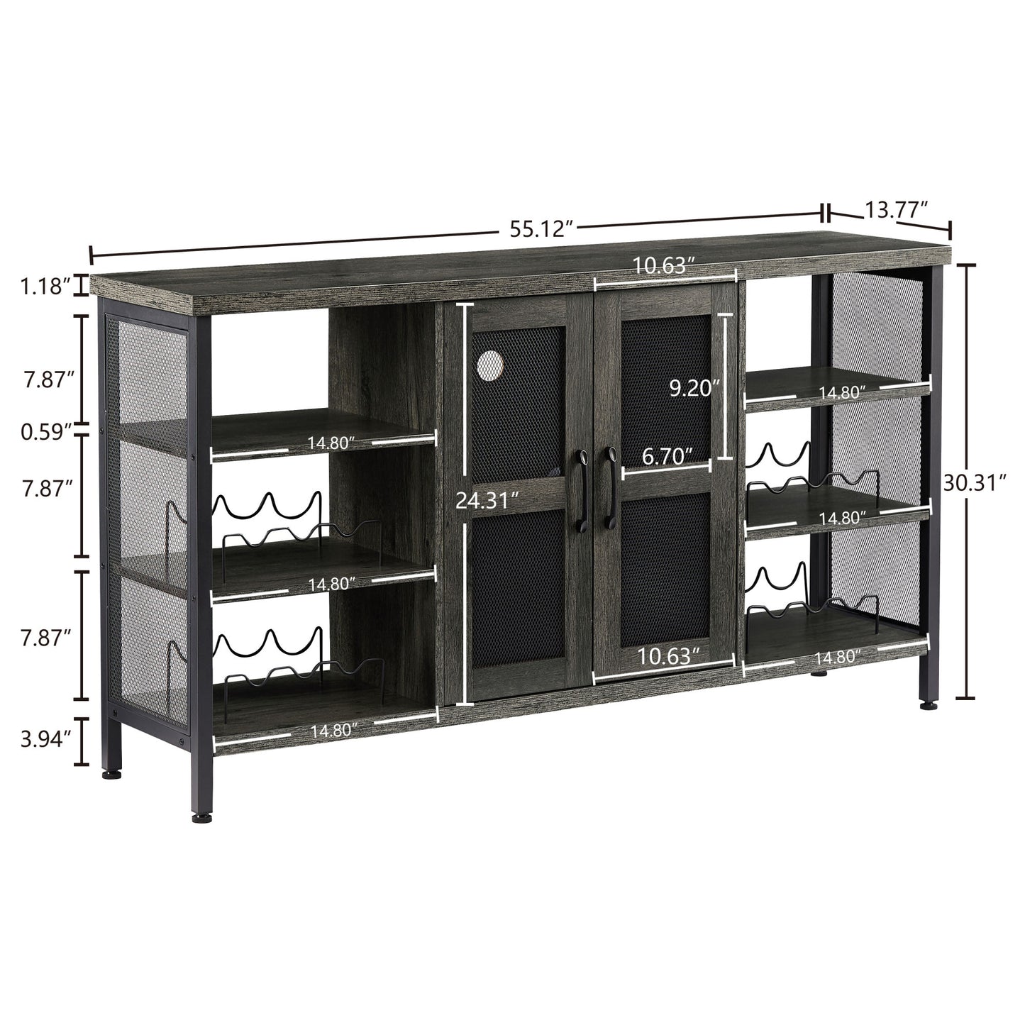 Remington Industrial Wine Cabinet