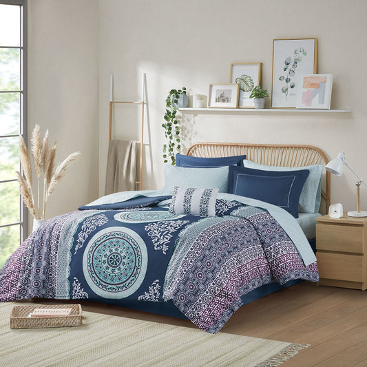 Boho Comforter Set with Bed Sheets