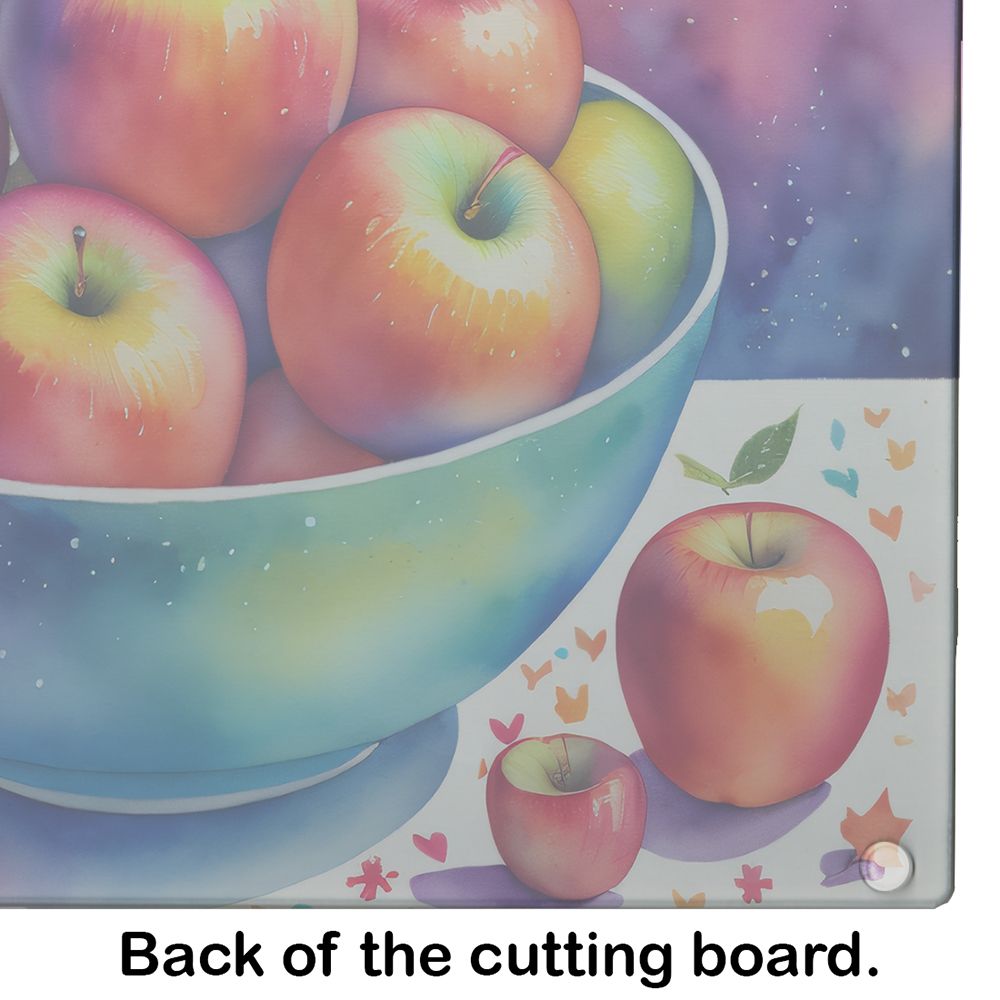 Apples III Tempered Glass Kitchen Cutting and Serving Board