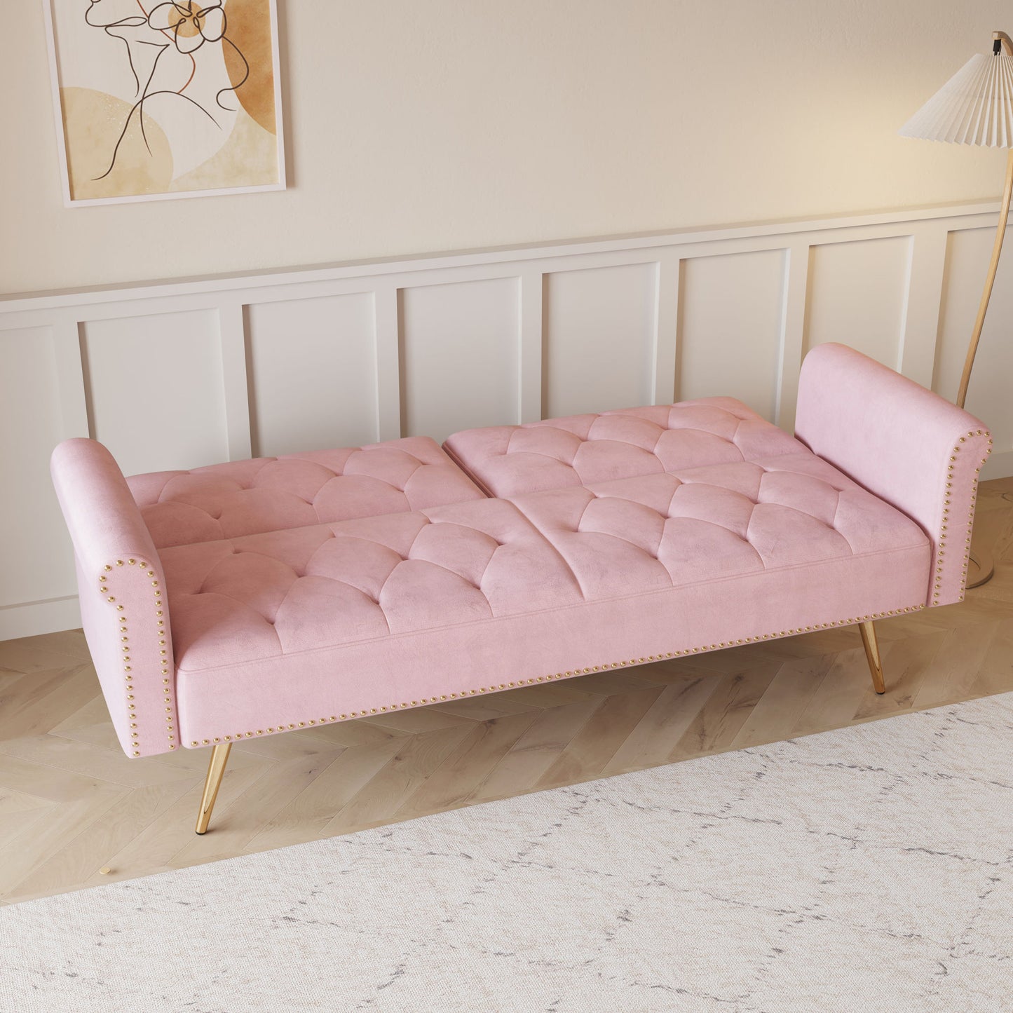 Clairmount Tufted Velvet Sofa Bed