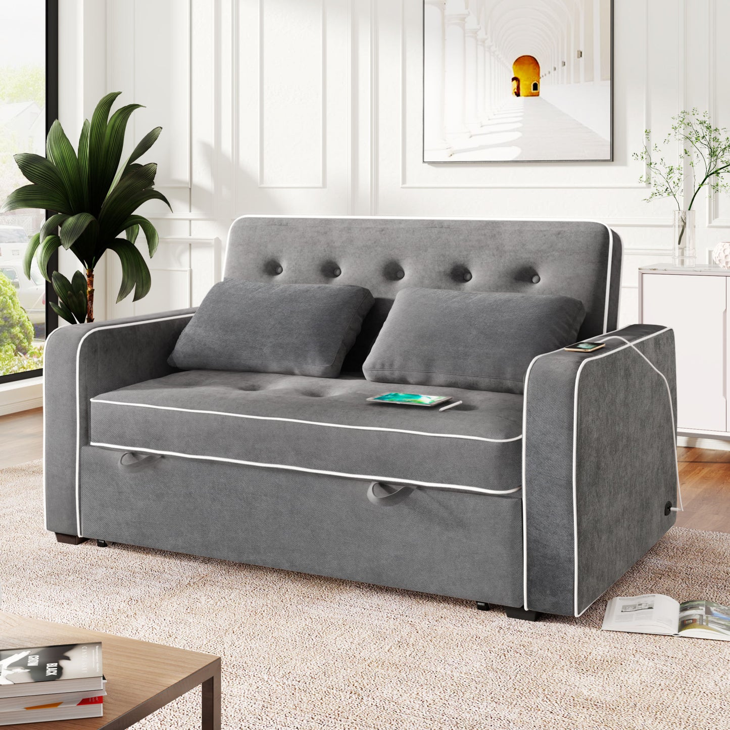 Evander Convertible Loveseat Sofa Sleeper