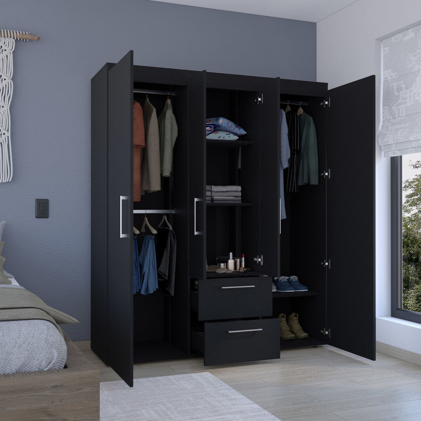 Deluxe Armoire in Black