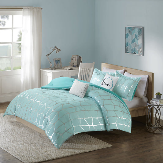 Metallic Printed Comforter Set