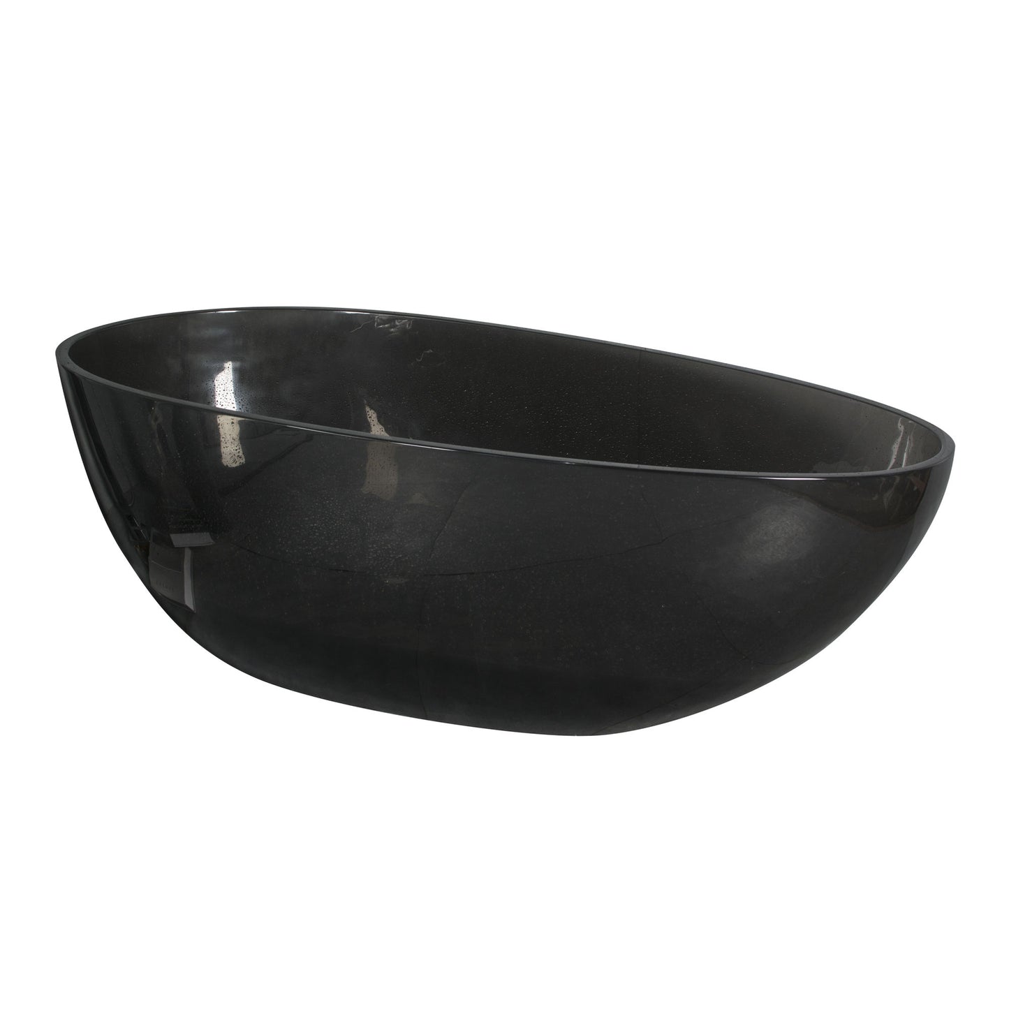 67.8 inch translucent black artificial stone solid surface freestanding bathroom bathtub