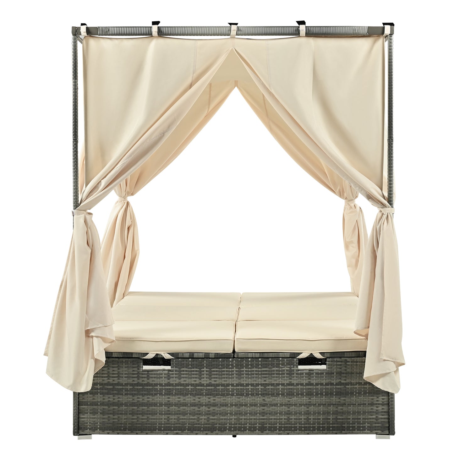 Pomona Adjustable Sun Bed With Curtain - Divine Heart L.A.