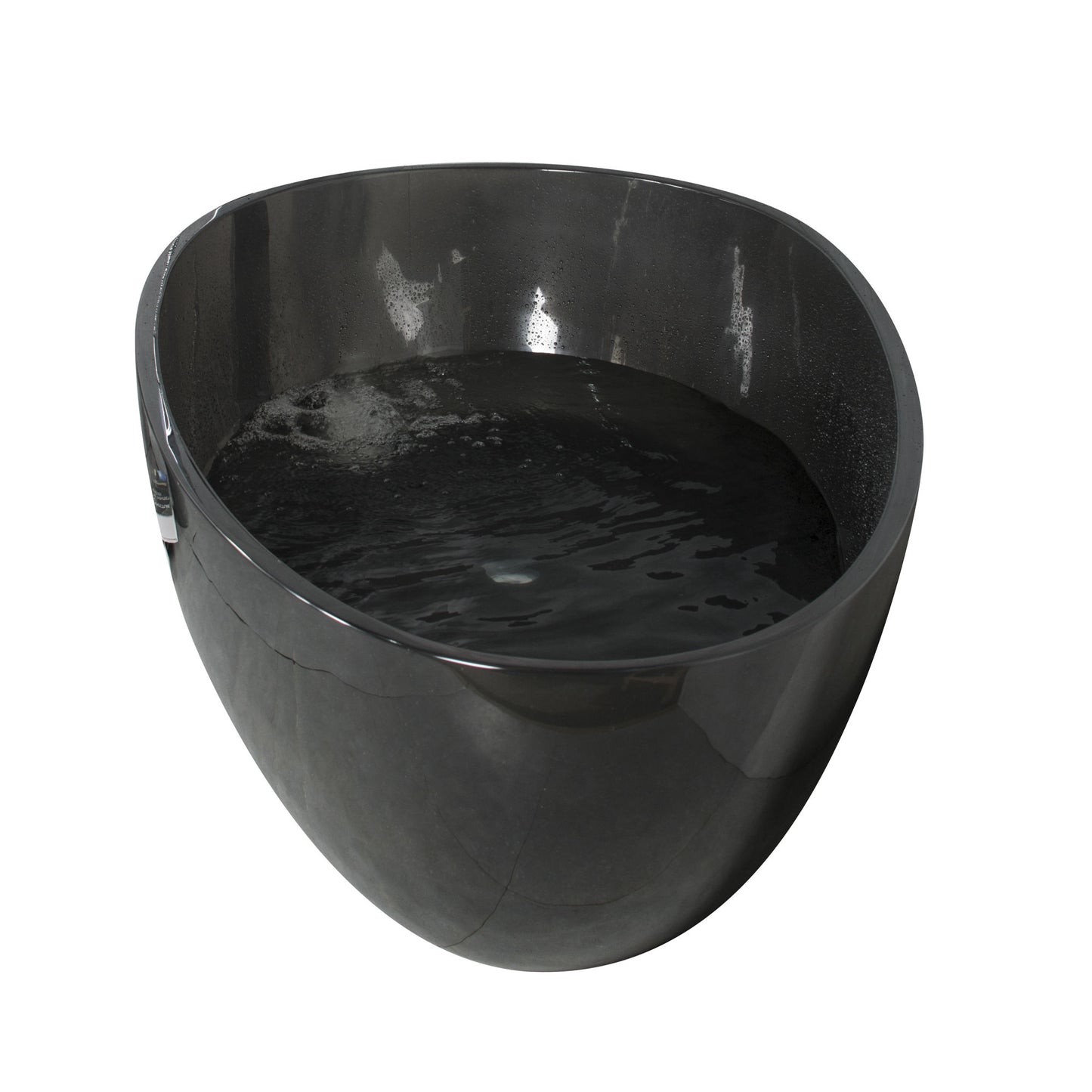 67.8 inch translucent black artificial stone solid surface freestanding bathroom bathtub