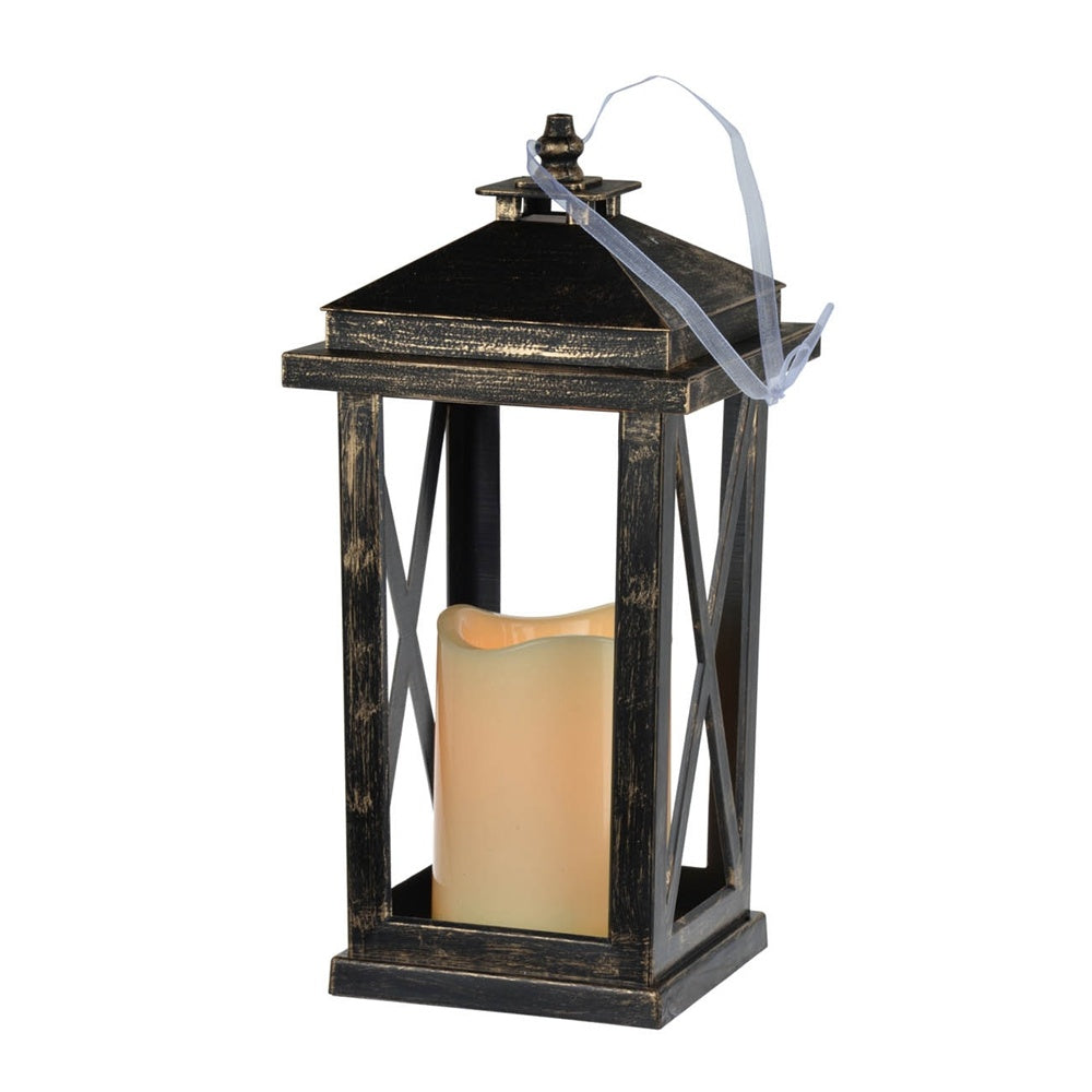 Set of 2 Menifee Lantern with Led Candle, Tall 5x5x11"