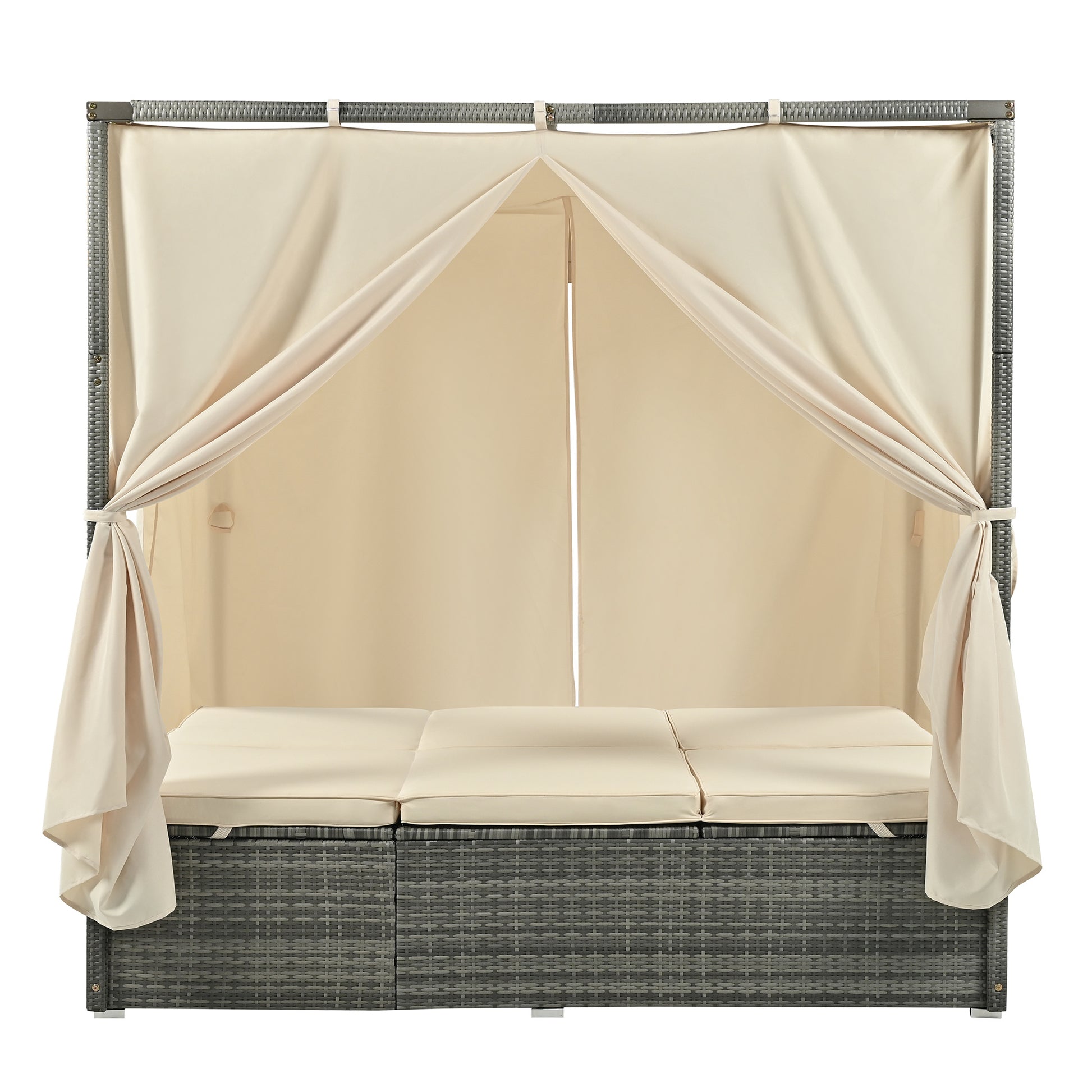 Pomona Adjustable Sun Bed With Curtain - Divine Heart L.A.