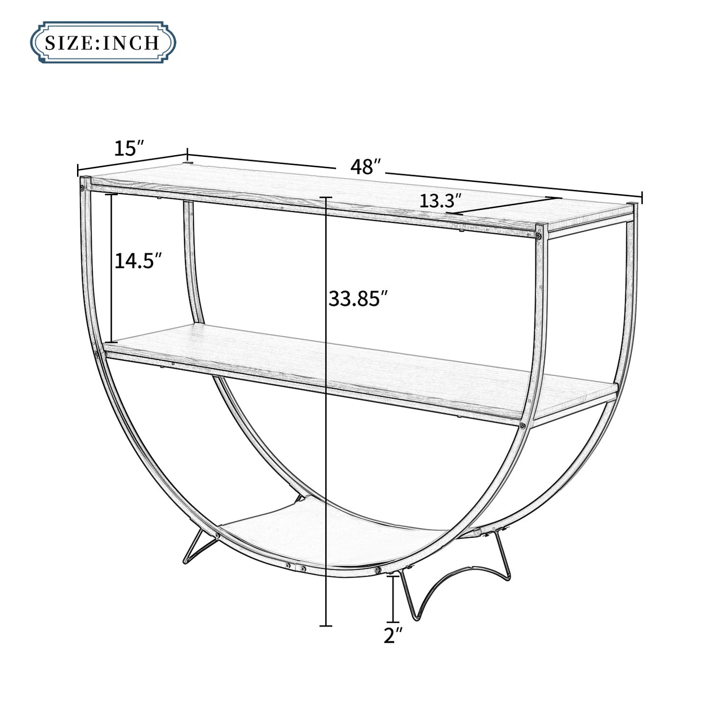 Fenway Industrial Design Console Table