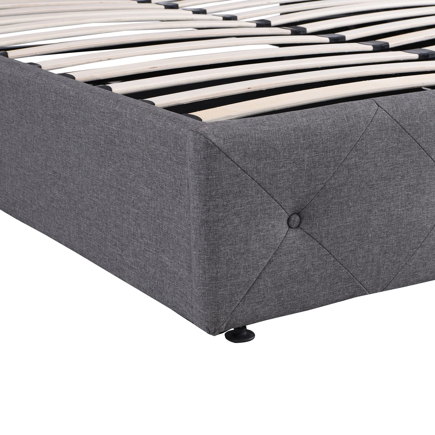 Full size Upholstered Platform Bed with Hydraulic Storage System