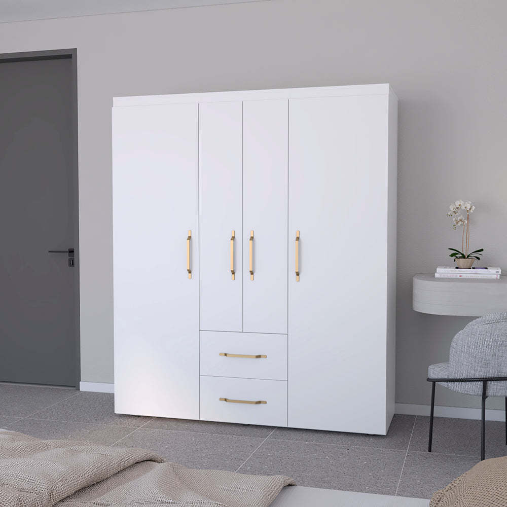 Elma Deluxe Armoire in White