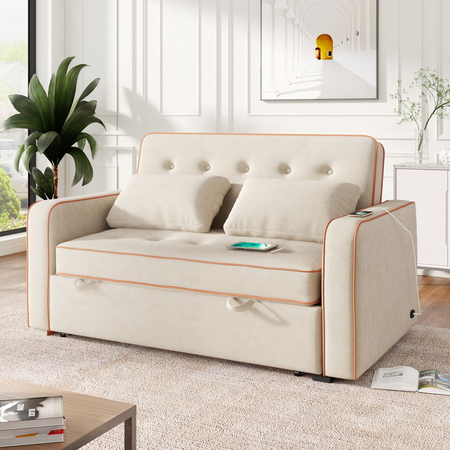 Evander Convertible Loveseat Sofa Sleeper