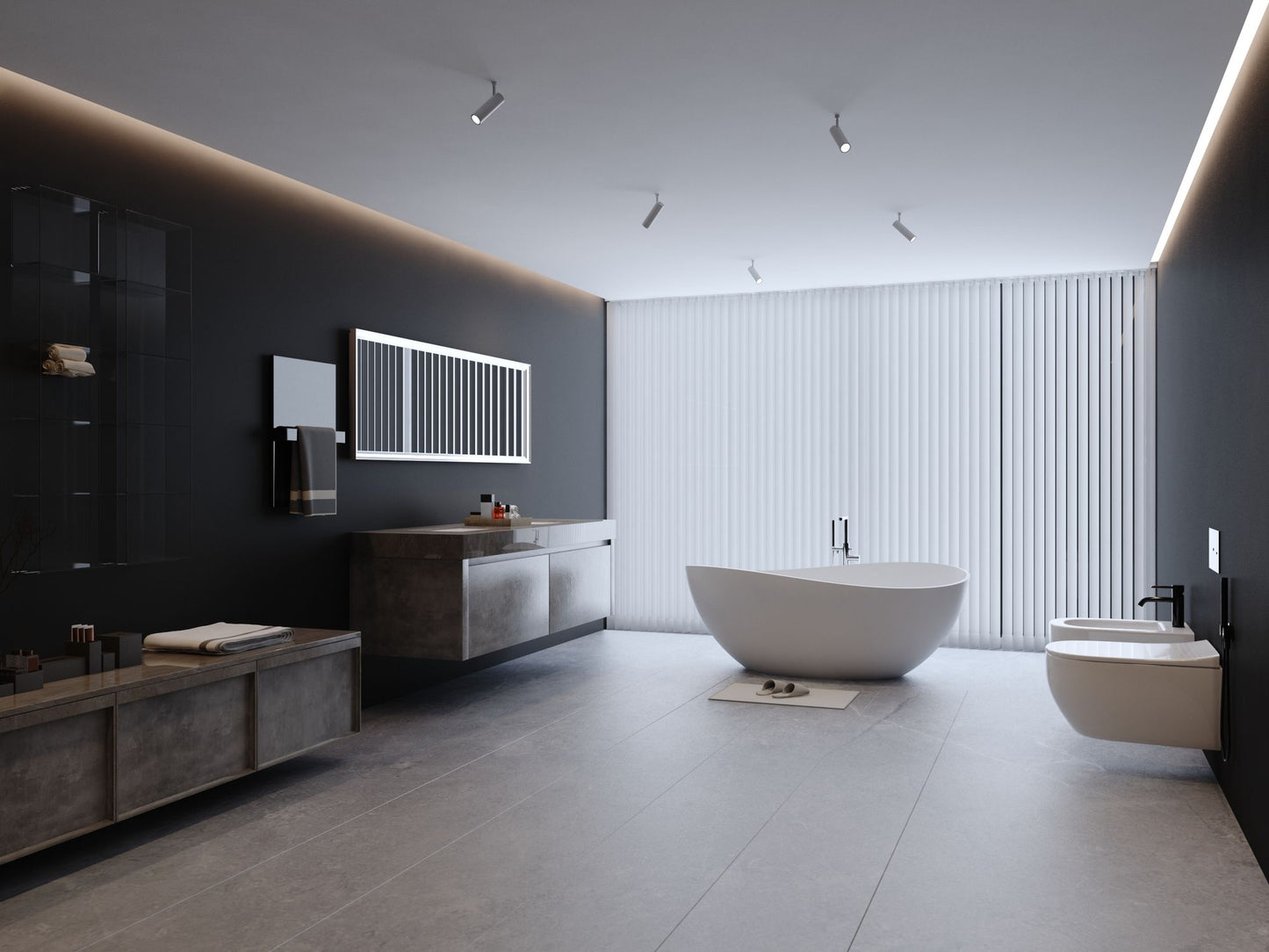 63" Freestanding Stone Resin Soaking Bathtub in Matte White 24S05-63MW