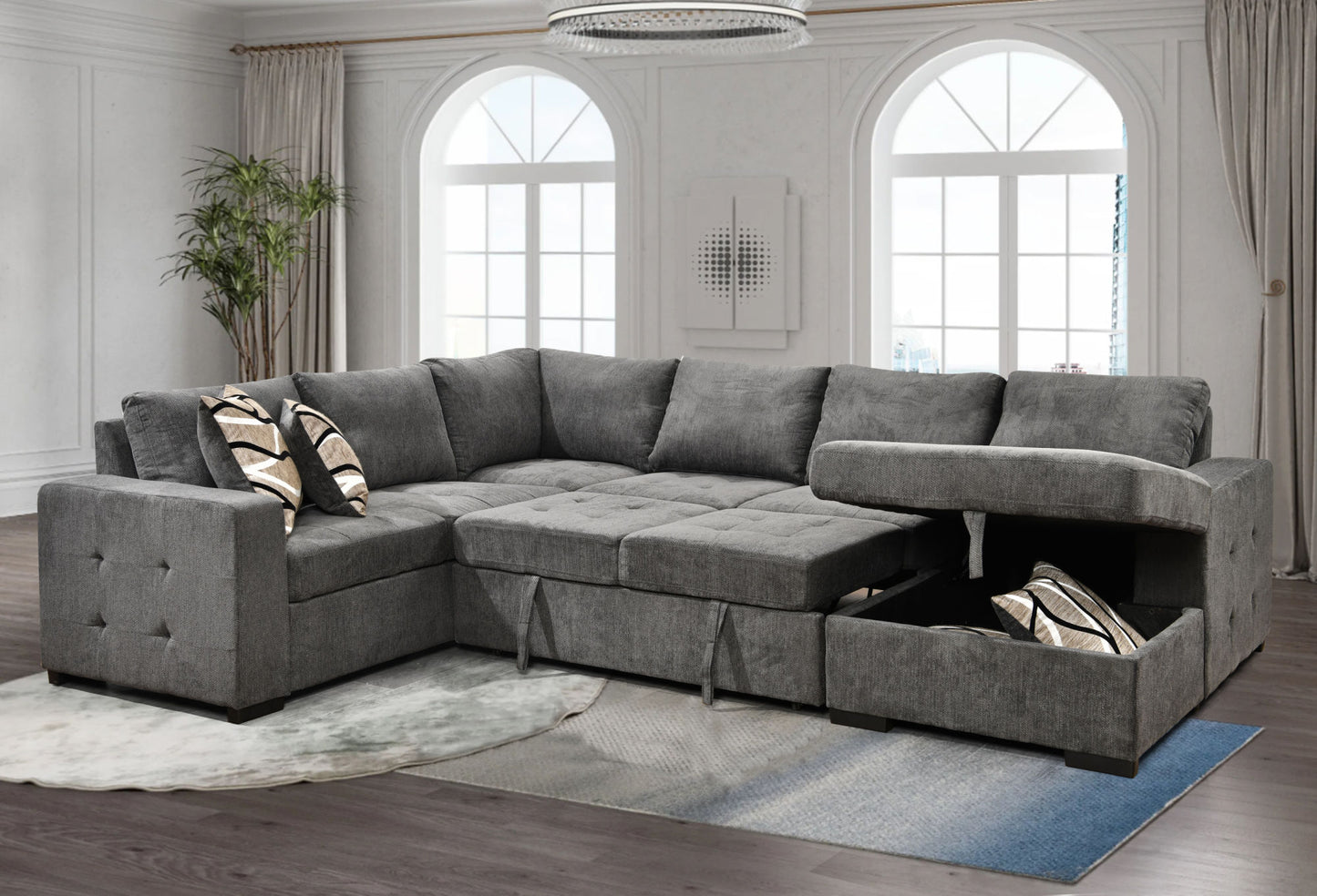 Messam Oversized Sectional Sofa with Storage