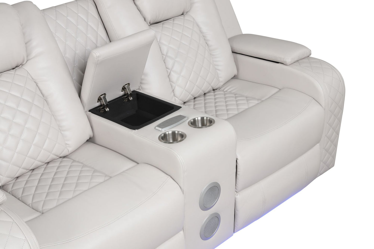 Rover 3 Pc. LED & Power Recliner Sofa Set  in Ice