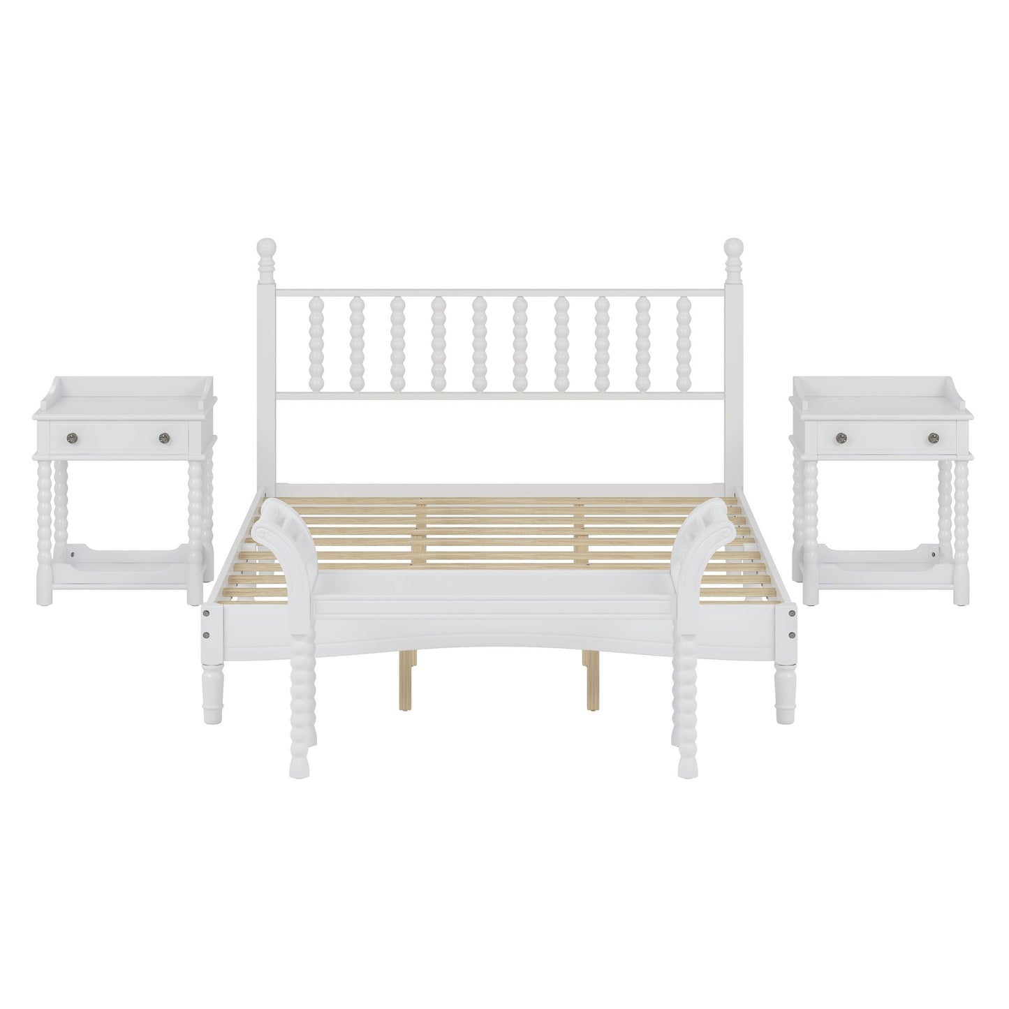 4 Pc. Queen Platform Bedroom Suite in White