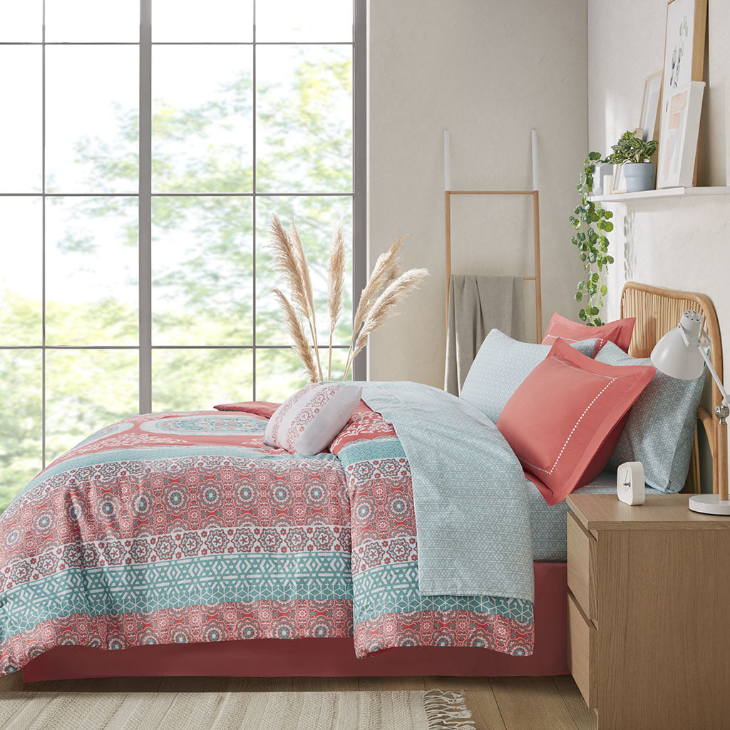 Boho Comforter Set with Bed Sheets