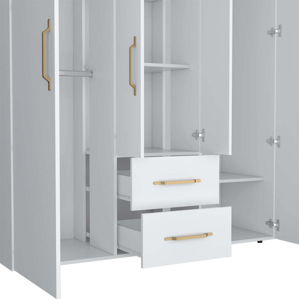 Elma Deluxe Armoire in White