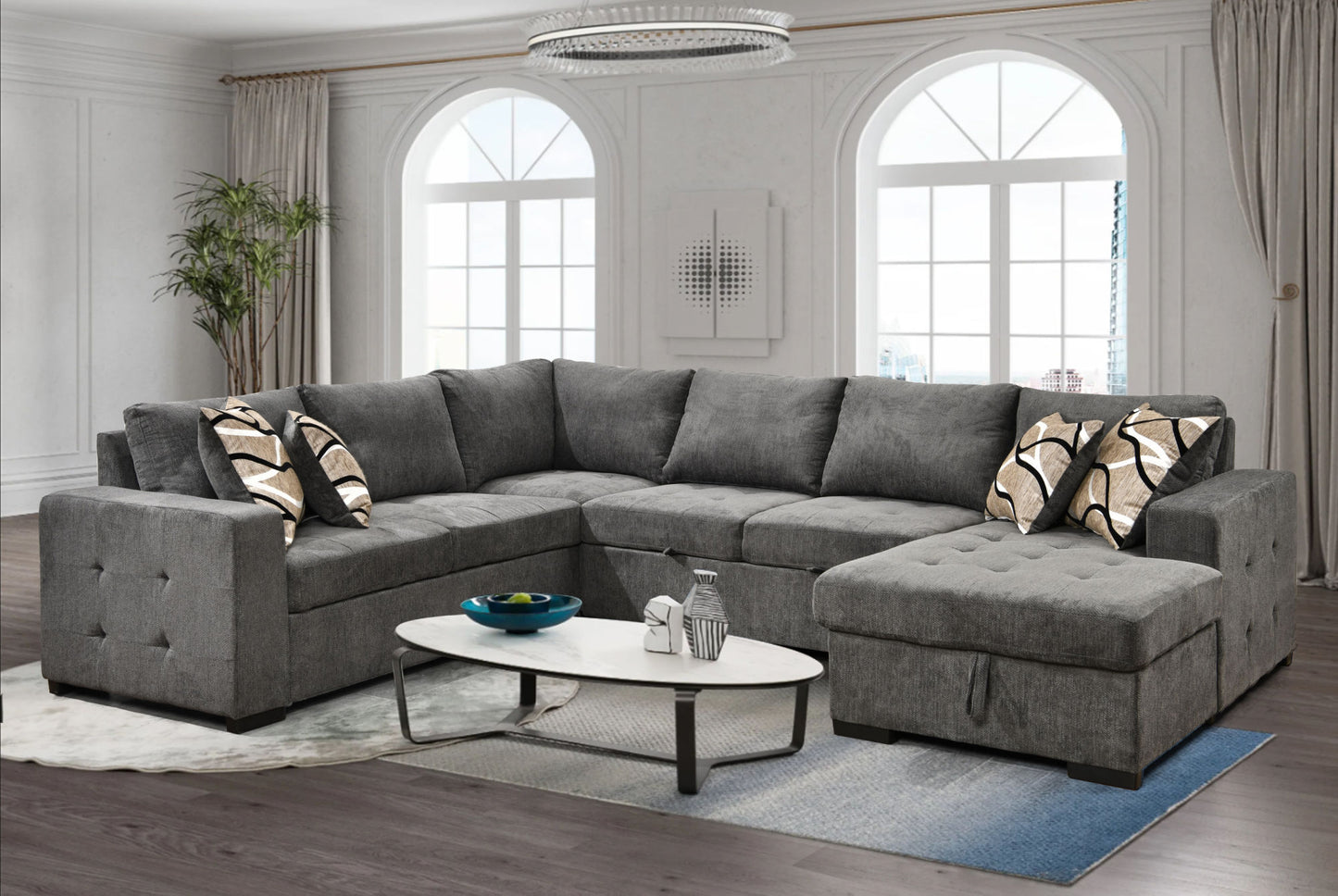 Messam Oversized Sectional Sofa with Storage