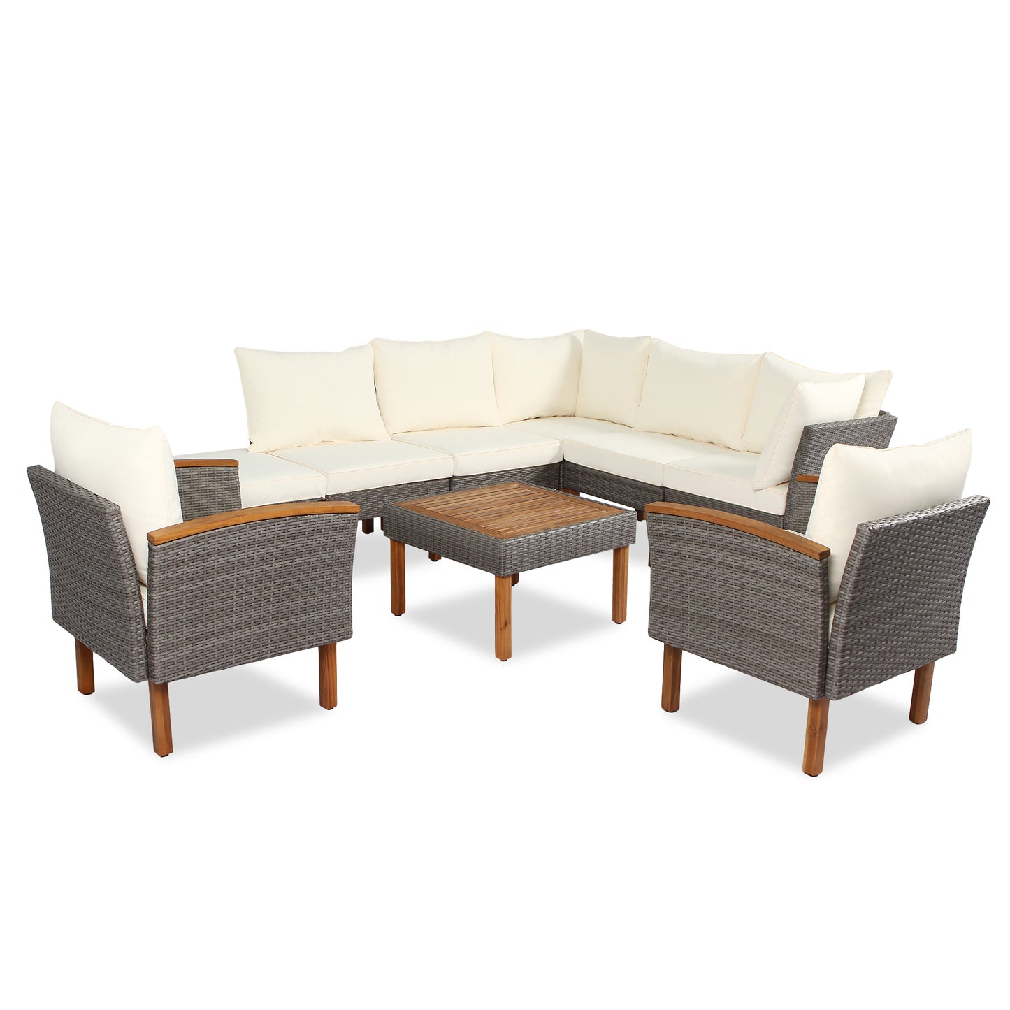 Piata 9 Pc. Outdoor Sectional Set with Coffee Table